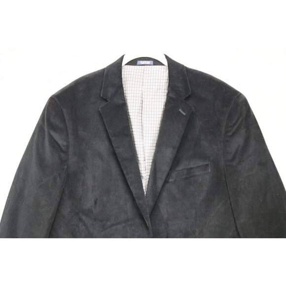 Saddlebred Men's Black Corduroy Blazer-Size 44R-Nice-Two Button-Business - Picture 2 of 16